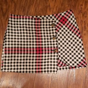 Plaid mini skirt
